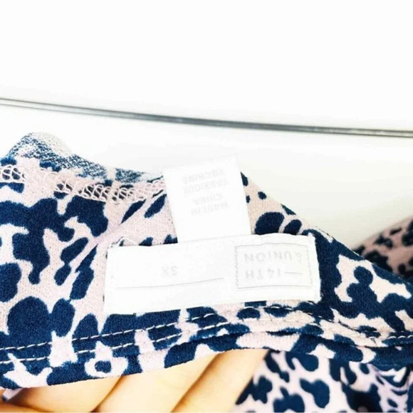 14th & UNION Purple Pink Leopard Print Midi Skirt Size 3X - Picture 5 of 6